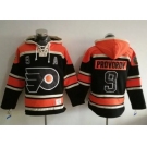 Philadelphia Flyers #9 Ivan Provorov Black Sawyer Hooded Sweatshirt Stitched NHL Jersey