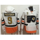 Philadelphia Flyers #9 Ivan Provorov White 3rd Name & Number Pullover NHL Hoodie