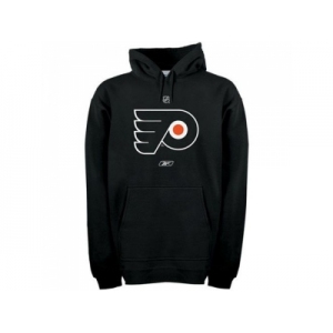 Reebok Philadelphia Flyers Black Primary Logo Pullover Hoodie