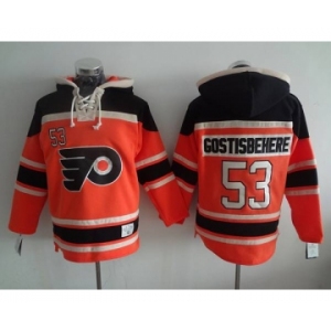 nhl jerseys philadelphia flyers #53 gostisbehere orange-black[pullover hooded sweatshirt]