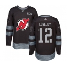 Adidas New Jersey Devils #12 Ben Lovejoy Authentic Black 1917-2017 100th Anniversary Hockey Jersey