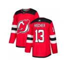 Adidas New Jersey Devils #13 Nico Hischier Red Home Authentic Stitched NHL Jersey