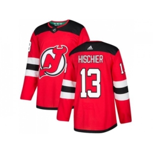 Adidas New Jersey Devils #13 Nico Hischier Red Home Authentic Stitched NHL Jersey