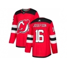 Adidas New Jersey Devils #16 Jacob Josefson Red Home Authentic Stitched NHL Jersey