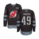 Adidas New Jersey Devils #49 Eric Tangradi Authentic Black 1917-2017 100th Anniversary Hockey Jersey