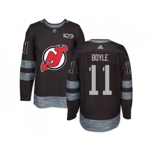 Men Adidas New Jersey Devils #11 Brian Boyle Black 1917-2017 100th Anniversary Stitched NHL Jersey