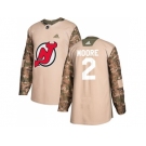 Men Adidas New Jersey Devils #2 John Moore Camo Authentic 2017 Veterans Day Stitched NHL Jersey