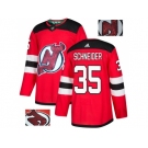 Men Adidas New Jersey Devils #35 Cory Schneider Red Home Authentic Fashion Gold Stitched NHL Jersey