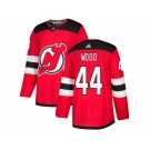 Men Adidas New Jersey Devils #44 Miles Wood Red Home Authentic Stitched NHL Jersey