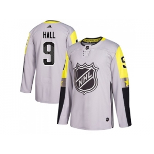 Men Adidas New Jersey Devils #9 Taylor Hall Gray 2018 All-Star Metro Division Authentic Stitched NHL Jersey