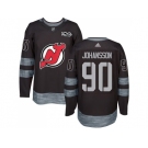 Men Adidas New Jersey Devils #90 Marcus Johansson Black 1917-2017 100th Anniversary Stitched NHL Jersey