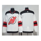 Men Adidas New Jersey Devils Blank White Road Authentic Stitched NHL Jersey