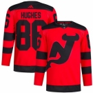 Men New Jersey Devils #86 Jack Hughes Red 2023 2024 Stadium Series Stitched Jersey