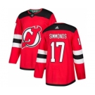 Men's Devils #17 Wayne Simmonds Red Home Stitched Hockey Jersey