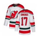 Men's Devils #17 Wayne Simmonds White Alternate Stitched Hockey Jersey