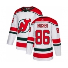 Men's Devils #86 Jack Hughes White Alternate Stitched Hockey Jersey