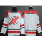 Men's Devils Blank White Alternate Stitched Hockey Jersey