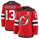 Men's New Jersey Devils #13 Nico Hischier Red 2024-25 Home Stitched Hockey Jersey