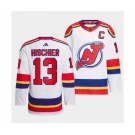 Men's New Jersey Devils #13 Nico Hischier White 2022-23 Reverse Retro Stitched Jerse