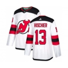 Men's New Jersey Devils #13 Nico Hischier White Road Stitched Hockey Jersey