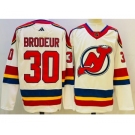 Men's New Jersey Devils #30 Martin Brodeur White 2022 Reverse Retro Authentic Jersey