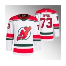 Men's New Jersey Devils #73 Tyler Toffoli White Stitched Jersey