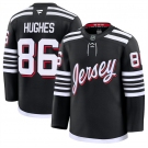 Men's New Jersey Devils #86 Jack Hughes Black 2024-25 Alternate Stitched Hockey Jersey
