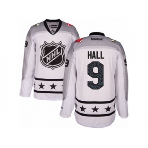 Men's Reebok New Jersey Devils #9 Taylor Hall Authentic White Metropolitan Division 2017 All-Star NHL Jersey