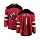 New Jersey Devils #1 Keith Kinkaid Fanatics Branded Red Home Breakaway Hockey Jersey