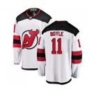 New Jersey Devils #11 Brian Boyle Fanatics Branded White Away Breakaway Hockey Jersey