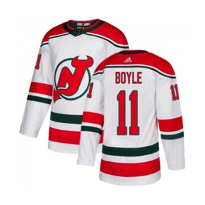 New Jersey Devils #11 Brian Boyle Premier White Alternate Hockey Jersey