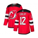 New Jersey Devils #12 Ben Lovejoy Authentic Red Home Hockey Jersey