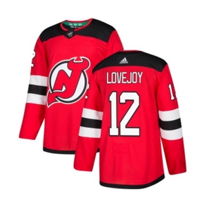 New Jersey Devils #12 Ben Lovejoy Authentic Red Home Hockey Jersey