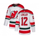 New Jersey Devils #12 Ben Lovejoy Authentic White Alternate Hockey Jersey