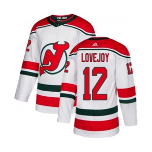 New Jersey Devils #12 Ben Lovejoy Authentic White Alternate Hockey Jersey