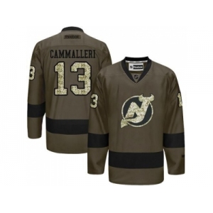 New Jersey Devils #13 Mike Cammalleri Green Salute to Service Stitched NHL Jersey
