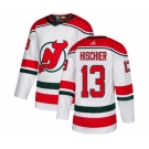 New Jersey Devils #13 Nico Hischier Authentic White Alternate Hockey Jersey