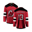 New Jersey Devils #13 Nico Hischier Fanatics Branded Red Home Breakaway Hockey Jersey