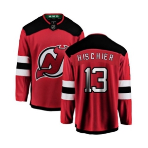 New Jersey Devils #13 Nico Hischier Fanatics Branded Red Home Breakaway Hockey Jersey