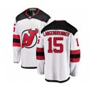 New Jersey Devils #15 Jamie Langenbrunner Fanatics Branded White Away Breakaway Hockey Jersey