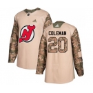 New Jersey Devils #20 Blake Coleman Authentic Camo Veterans Day Practice Hockey Jersey