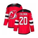 New Jersey Devils #20 Blake Coleman Authentic Red Home Hockey Jersey