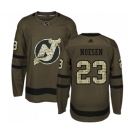 New Jersey Devils #23 Stefan Noesen Authentic Green Salute to Service Hockey Jersey