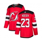 New Jersey Devils #23 Stefan Noesen Authentic Red Home Hockey Jersey