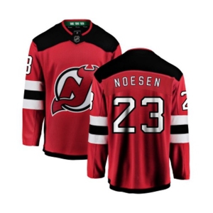 New Jersey Devils #23 Stefan Noesen Fanatics Branded Red Home Breakaway Hockey Jersey