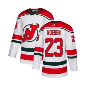 New Jersey Devils #23 Stefan Noesen Premier White Alternate Hockey Jersey