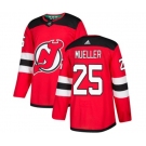 New Jersey Devils #25 Mirco Mueller Authentic Red Home Hockey Jersey