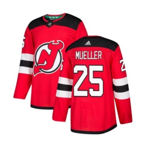 New Jersey Devils #25 Mirco Mueller Authentic Red Home Hockey Jersey