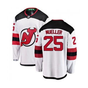 New Jersey Devils #25 Mirco Mueller Fanatics Branded White Away Breakaway Hockey Jersey