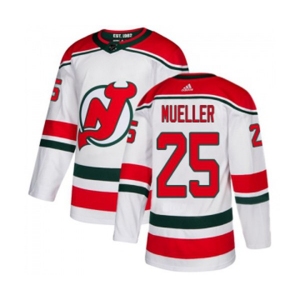 New Jersey Devils #25 Mirco Mueller Premier White Alternate Hockey Jersey